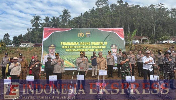 Penanaman Jagung Kuartal III, Polda Sultra Targetkan 6 Ribu Hektar Lahan Potensi