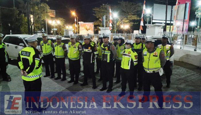 Patroli Malam Minggu Ditlantas Polda Sultra Amankan 17 Kendaraan Knalpot Brong di Kendari