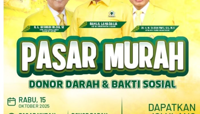 Semarak HUT ke-61, Golkar Soppeng Tebar Kepedulian Lewat Aksi Sosial “Golkar Solid, Indonesia Maju”