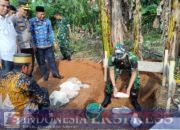 TNI Dukung Ekonomi Kerakyatan, Dandim 1422/Maros Letakkan Batu Pertama Pembangunan Koperasi Merah Putih