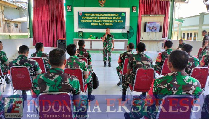 Kodim  Maros Tingkatkan Kemampuan Babinsa melalui Pelatihan Apkowil Tersebar Tahun 2025