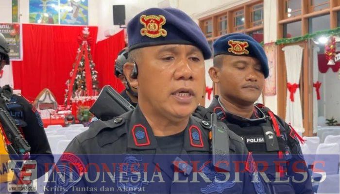 Brimob Sultra Lakukan Sterilisasi 58 Gereja di Kendari, Amankan Natal