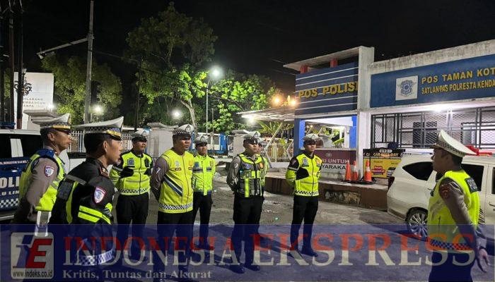 Pastikan Keamanan Malam Minggu, Ditlantas Polda Sultra Gelar AAP Patroli Dini Hari