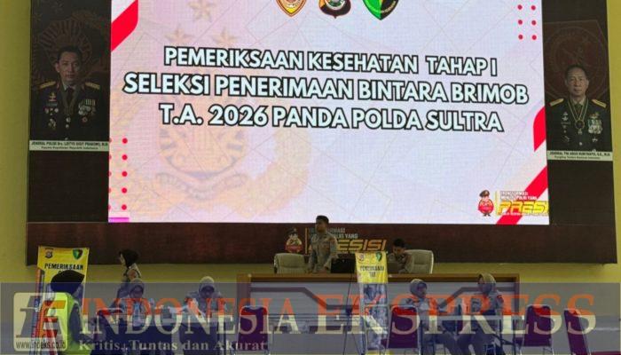 Polda Sultra Gelar Rikkes Tahap I Penerimaan Bintara Brimob 2026, Pengawasan Diperketat