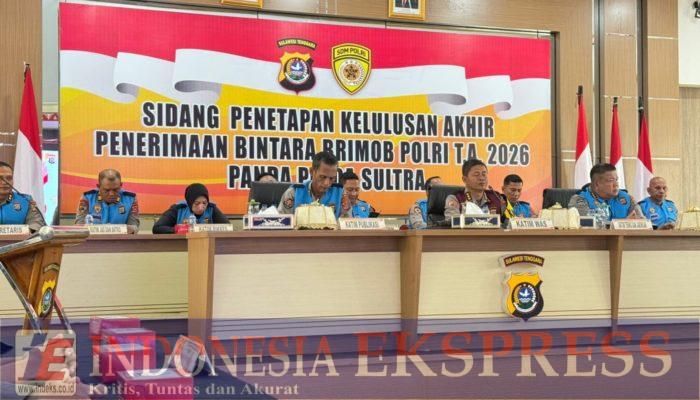 Polda Sultra tetapkan 63 casis lulus terpilih Bintara Brimob Polri TA 2026