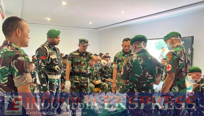 Yonif TP 825/Garuda Yudha Sakti Gelar Tes Urin Cegah Penyalahgunaan Narkoba