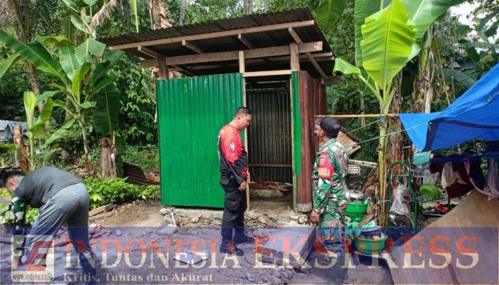 TMMD ke-127 Kodim 1423/Soppeng Bangun Fasilitas MCK di Desa Barang