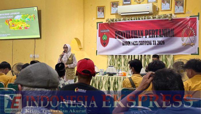 TMMD ke-127 Kodim 1423/Soppeng Gelar Penyuluhan Pengendalian Hama untuk Petani Desa Jampu