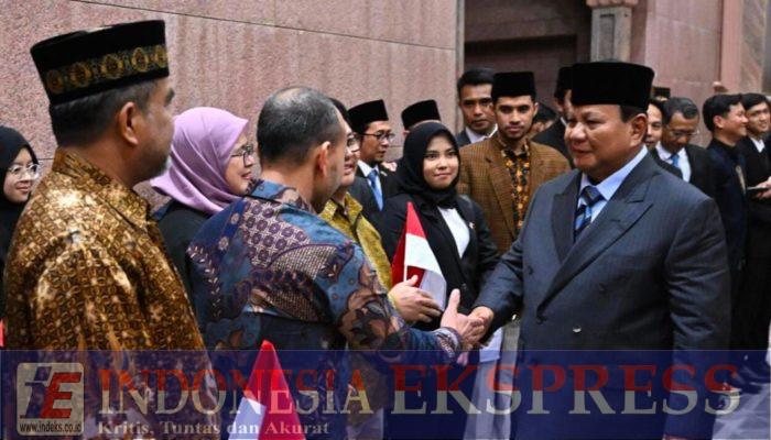 Kehangatan di Bulan Ramadan, Diaspora Indonesia Sambut Kedatangan Presiden Prabowo di Abu Dhabi