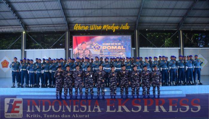 Pangkoarmada II Pimpin Apel Khusus HUT Ke-80 Pomal, Tegaskan Komitmen Humanis dan Profesional Prajurit Polisi Militer