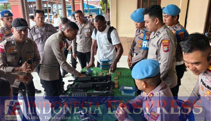 Polresta Manokwari Periksa Senjata Api Personel dan Polsek Jajaran