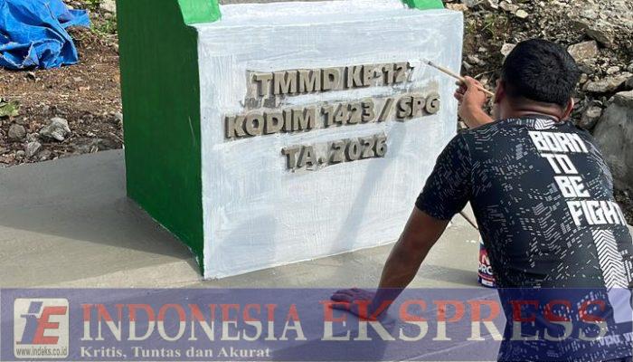 Satgas TMMD Kodim 1423/Soppeng Bersihkan Lokasi Kegiatan Jelang Penutupan