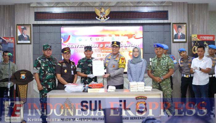 Polda Sulsel Musnahkan Barang Bukti Narkotika Jenis Kokain Bruto 25 Kg Hasil Temuan di Kepulauan Selayar