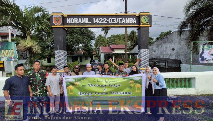 IKA Alumni Camba dan Koramil 1422-03 Bagikan Ratusan Takjil untuk Warga