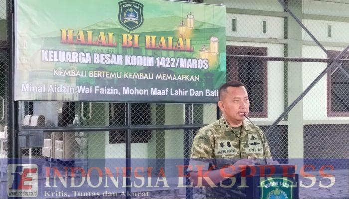 Kodim 1422/Maros Gelar Halalbihalal, Perkuat Silaturahmi dan Soliditas Personel