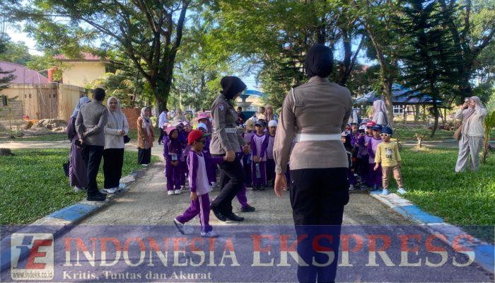 Polantas Polda Sultra Edukasi Anak Usia Dini Lewat Program Polsanak di Taman Lalu Lintas