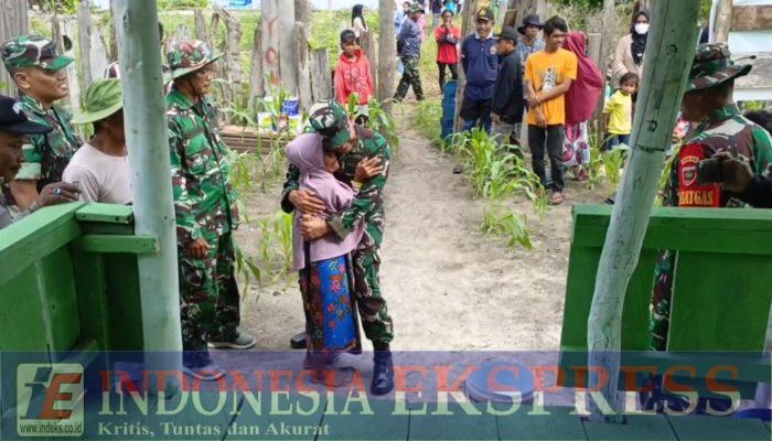 Tangis Haru Warga Pulau Gusung Sambut Kedatangan Pangdam XIV/Hasanuddin Tinjau Rumah RTLH
