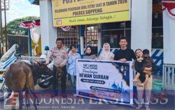 Rasa Syukur Naik Pangkat, Personel Satlantas Polres Soppeng Berkurban untuk Pengemudi Bentor dan Warga Cabbenge