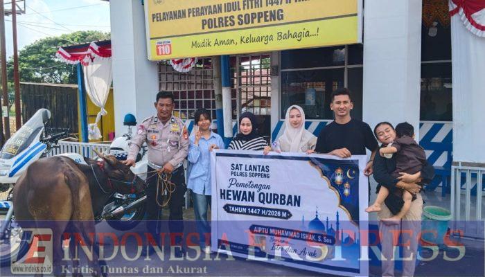 Rasa Syukur Naik Pangkat, Personel Satlantas Polres Soppeng Berkurban untuk Pengemudi Bentor dan Warga Cabbenge