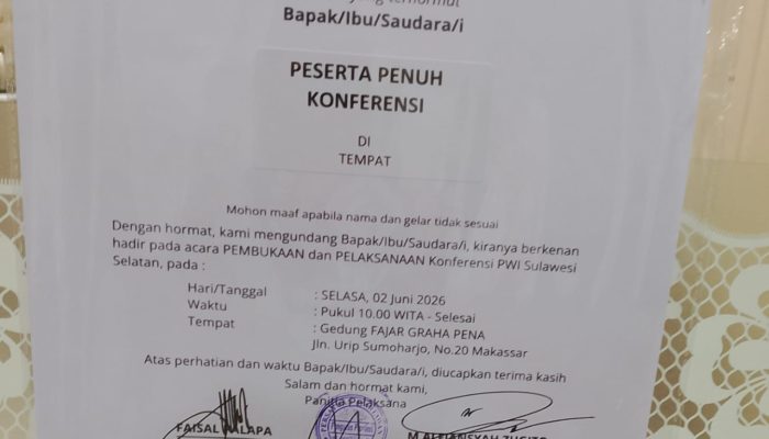 405 Wartawan PWI Sulsel Siap “Putihkan” Fajar Graha Pena pada Konferprov 2026