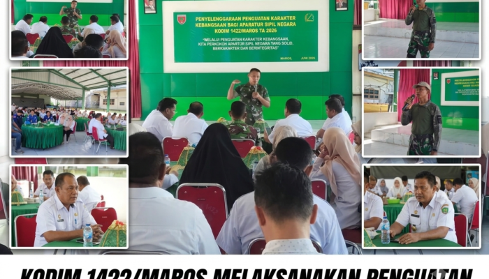 Kodim 1422/Maros Gembleng Karakter Kebangsaan ASN: Sinergi TNI-Pemkab untuk Pelayanan Publik