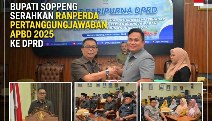 Bupati Soppeng Serahkan Ranperda Pertanggungjawaban APBD 2025 ke DPRD, Pendapatan Daerah Lampaui Target