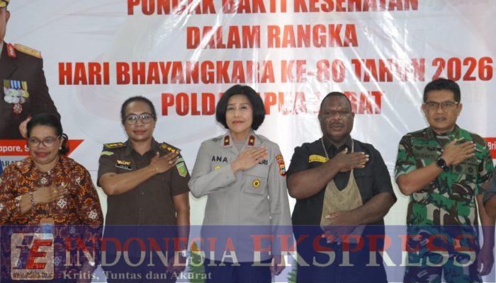 Puncak Bakti Kesehatan Hari Bhayangkara ke-80, Polda Papua Barat Hadirkan Layanan Kesehatan Gratis bagi Masyarakat