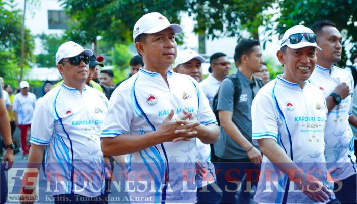 Panglima TNI Hadiri Olahraga Bersama Hari Bhayangkara ke-80, Perkuat Soliditas TNI-Polri