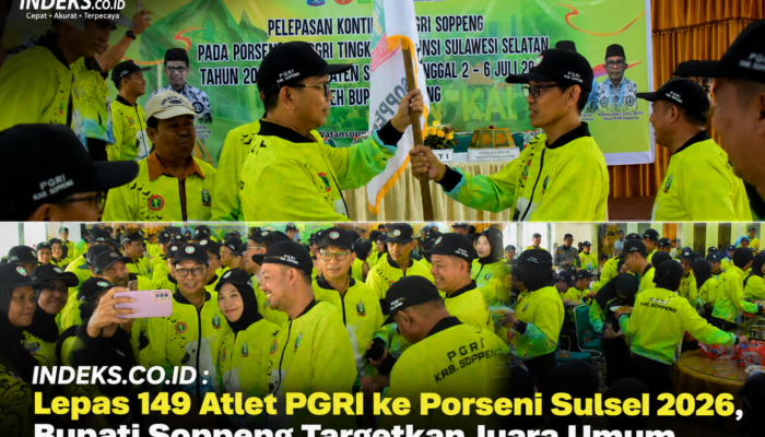 Lepas 149 Atlet PGRI ke Porseni Sulsel 2026, Bupati Soppeng Targetkan Juara Umum
