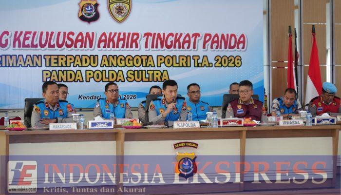 Polda Sultra Gelar Sidang Terbuka Penentuan Kelulusan Akhir Bintara dan Tamtama Polri TA 2026, Rekrutmen Dijamin Transparan