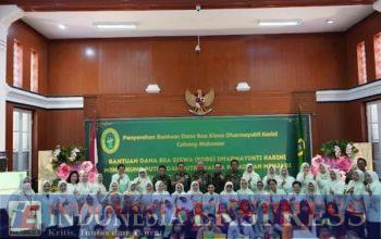 Dharmayukti Karini Cabang Makassar Salurkan Beasiswa Rp37 Juta kepada 52 Anak Warga Peradilan