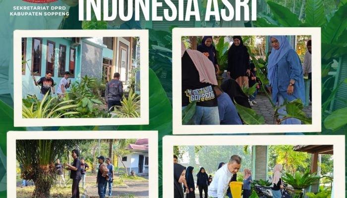 DPRD Soppeng Gelar Gerakan Indonesia Asri, Percantik Lingkungan Kantor Sambut HUT Ke-81 RI