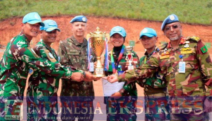 Satgas INDORDB XXXIX-G MONUSCO Raih Juara Umum Kejuaraan Menembak Kontingen Internasional