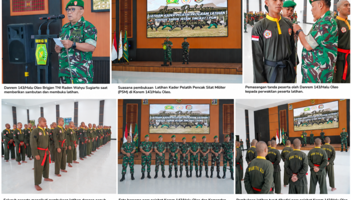 Danrem 143/Halu Oleo Buka Latihan Kader Pelatih Pencak Silat Militer Selama Tiga Bulan