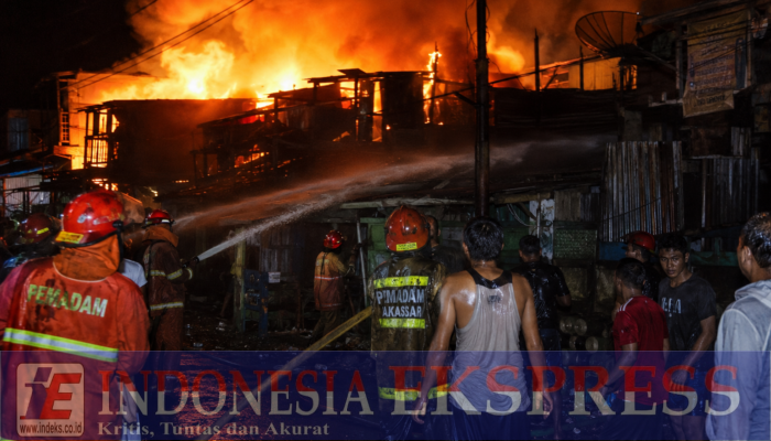 Amukan Si Jago Merah di Tallo Makassar, Sedikitnya 80 Rumah dan Kios Warga Hangus, Pemadaman Berlangsung Tiga Jam