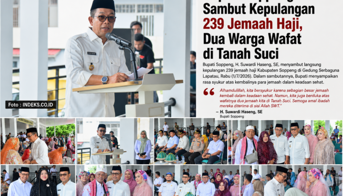 Bupati Soppeng Sambut Kepulangan 239 Jemaah Haji, Dua Warga Wafat di Tanah Suci