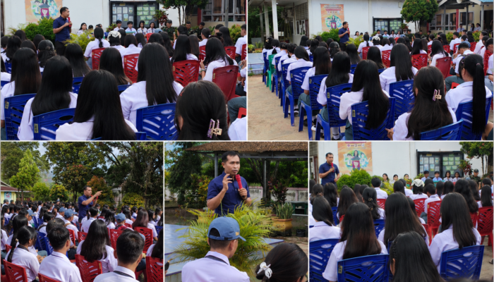 Yonif TP 825/GYS Perkuat Wawasan Kebangsaan Ratusan Pelajar SMAN 1 Lembo