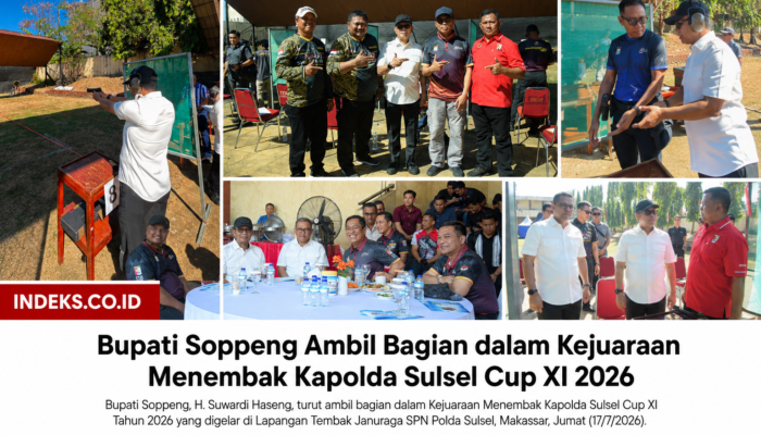 Bupati Soppeng Ambil Bagian dalam Kejuaraan Menembak Kapolda Sulsel Cup XI 2026