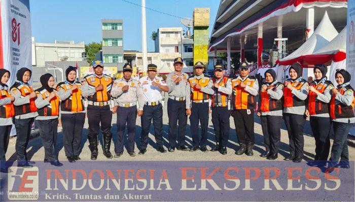 Dishub dan Polantas Soppeng Kawal Arus Lalu Lintas HUT Ke-81 RI Siang-Malam