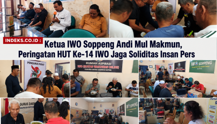 Ketua IWO Soppeng Andi Mul Makmun, Peringatan HUT Ke-14 IWO Jaga Soliditas Insan Pers