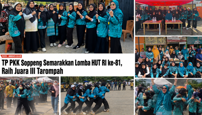 TP PKK Soppeng Semarakkan Lomba HUT RI ke-81, Raih Juara III Tarompah