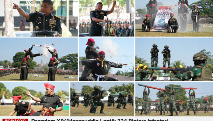 Pangdam XIV/Hasanuddin Lantik 324 Bintara Infanteri, Tangis Haru Orang Tua Iringi Langkah Pengabdian Prajurit Muda