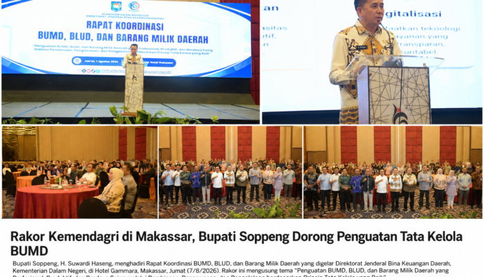 Rakor Kemendagri di Makassar, Bupati Soppeng Dorong Penguatan Tata Kelola BUMD