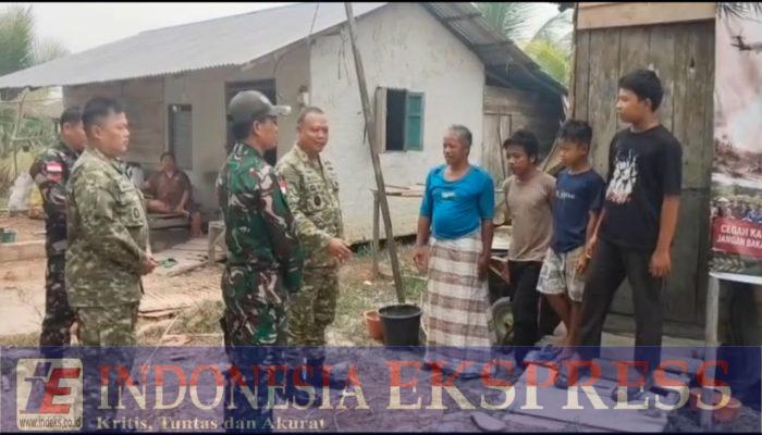 Tingkatkan Kesadaran Bahaya Karhutla, TNI Kembali Laksanakan Penyuluhan Pencegahan Karhutla di Kabupaten Sambas