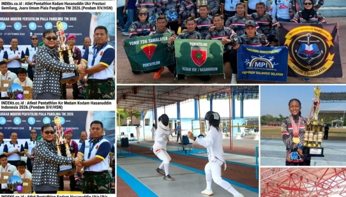 Atlet Pentathlon Kodam Hasanuddin Ukir Prestasi Gemilang, Juara Umum Piala Panglima TNI 2026