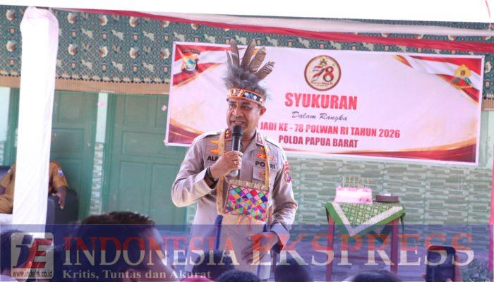 Sambut Hari Jadi ke-78 Polwan, Polda Papua Barat Hadirkan Kepedulian di SD Negeri 15 Maripi