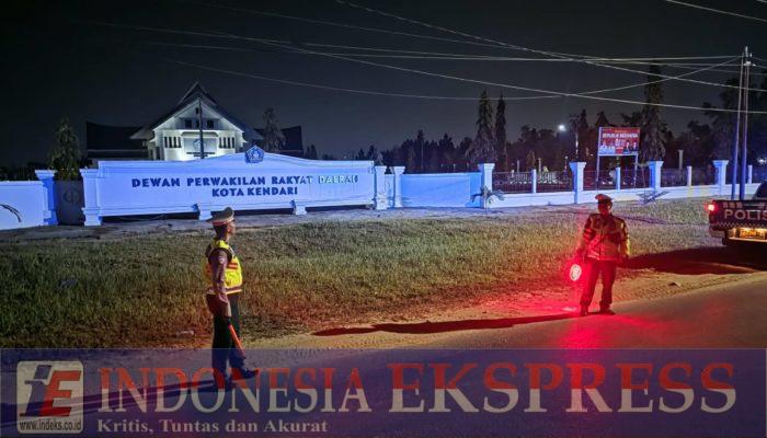 Patroli Malam Minggu Ditlantas Polda Sultra Tindak 13 Pelanggaran, Balap Liar Nihil