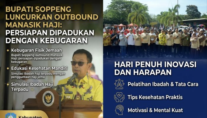 Bupati Soppeng Luncurkan Outbound Manasik Haji, Persiapan Jemaah Dipadukan dengan Kebugaran dan Edukasi Kesehatan