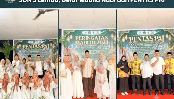 SMAN 4 Soppeng Gandeng SDN 3 Lemba, Gelar Maulid Nabi dan PENTAS PAI