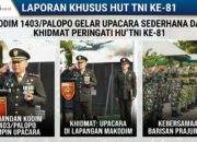 Peringati HUT TNI Ke-81, Kodim 1403/Palopo Gelar Upacara Sederhana dan Khidmat